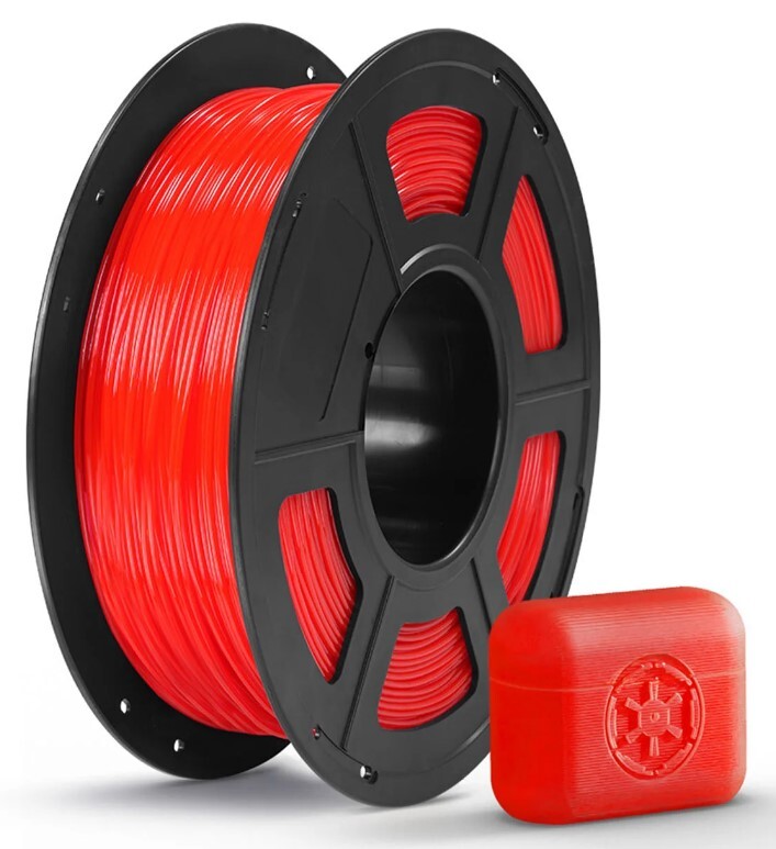 Filament Tpu Anycubic Translucent Red Průhledný Červený 1 kg