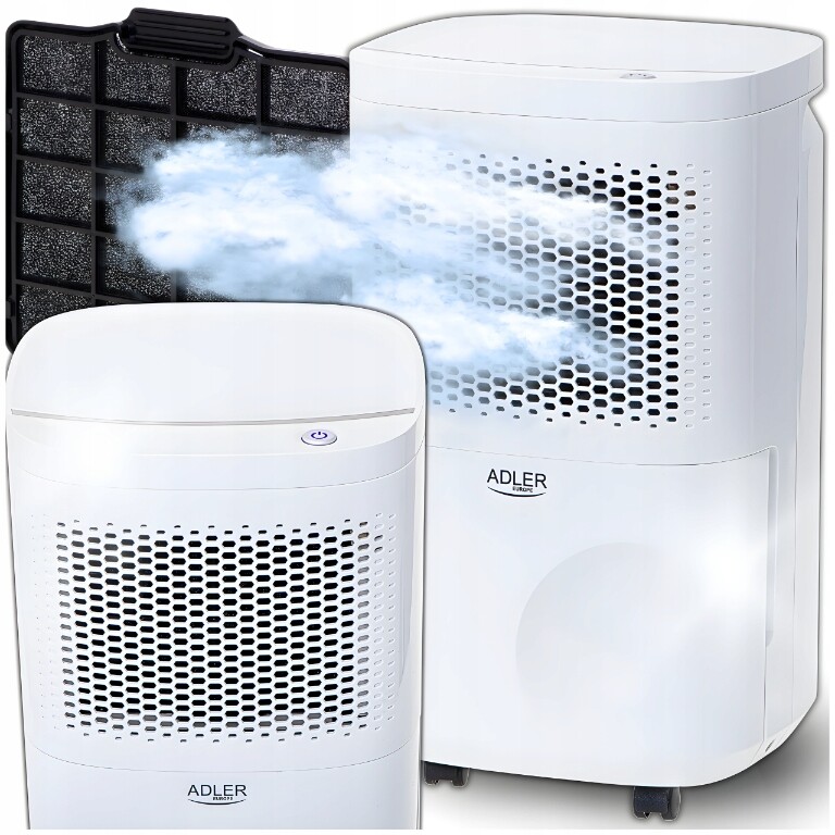 Kompresorový odvlhčovač vzduchu 10L/24h odmrazování Tichý Adler Ad 7917