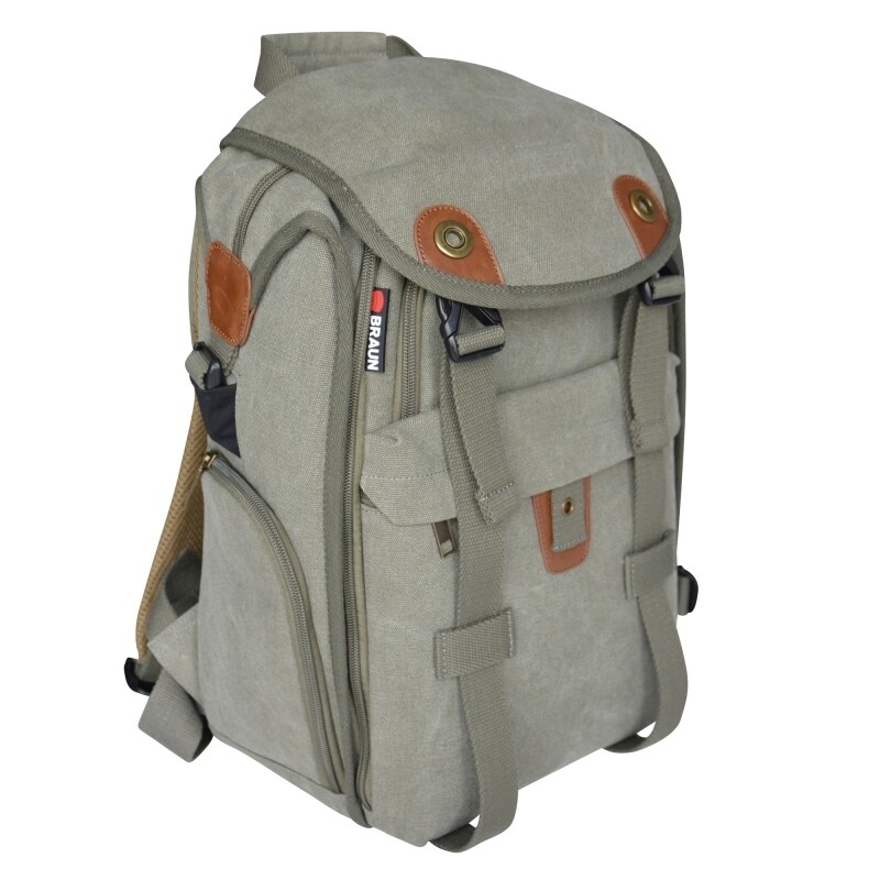 Braun Canvas Backpack fotobatoh