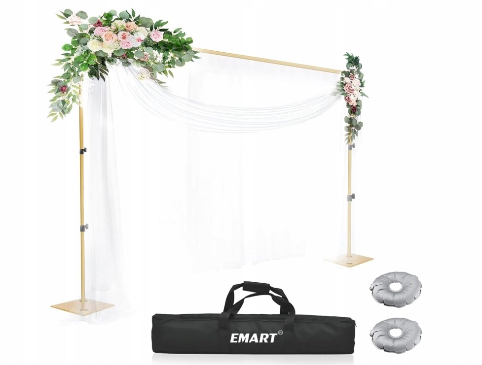 Emart stojan na pozadí 2x3 m – nastavitelný set s ocelovou základnou