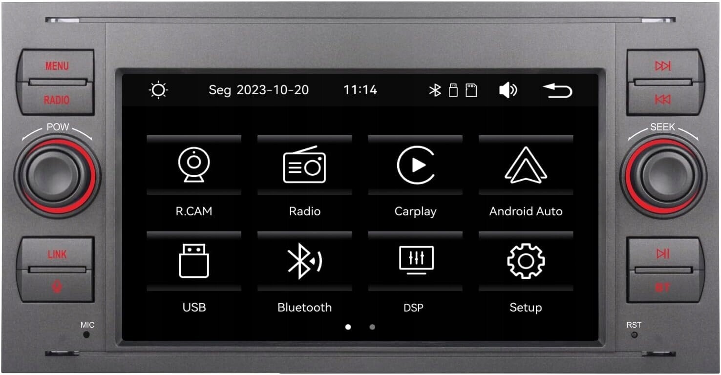 Autorádio Ford Kuga S-max C-max Focus Galaxy Radio Android 2-DIN