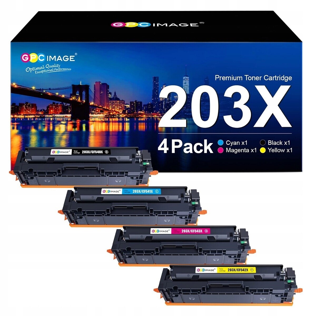 Sada tonerů Gpc 203X 4 vysoce výkonné barvy pro tiskárnu Hp LaserJet Pro