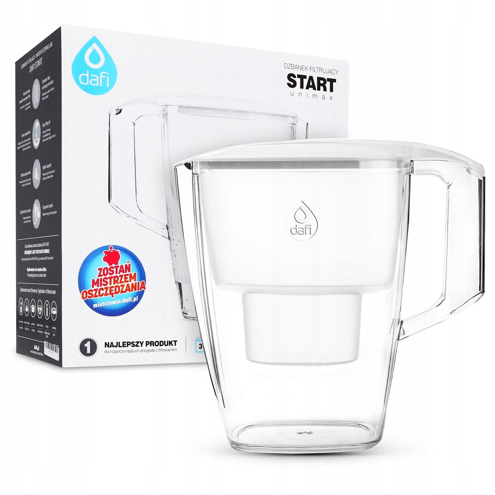 filtrační konvice Dafi Start 4L 5x filtr Dafi Unimax Bílá