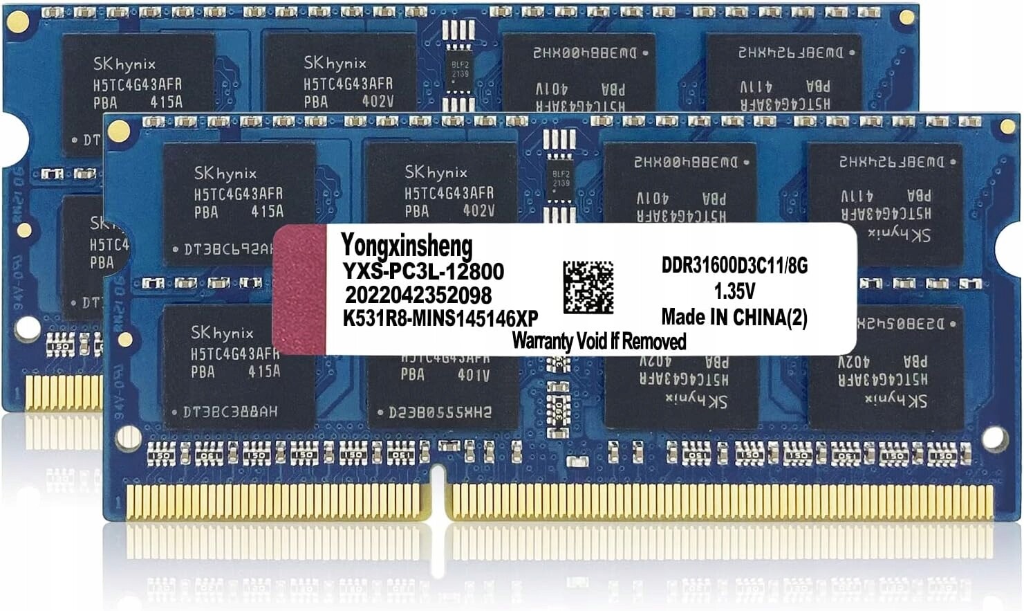 DDR3L/DDR3 16GB (2x8GB) 1600MHz PC3L-12800/PC3-12800 paměti Ram pro notebook