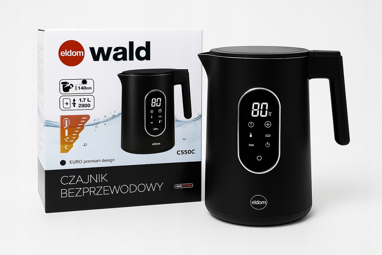 Elektrická varná konvice Eldom 1,7 l 1850-2200 W 5 programů 13 teplot Led