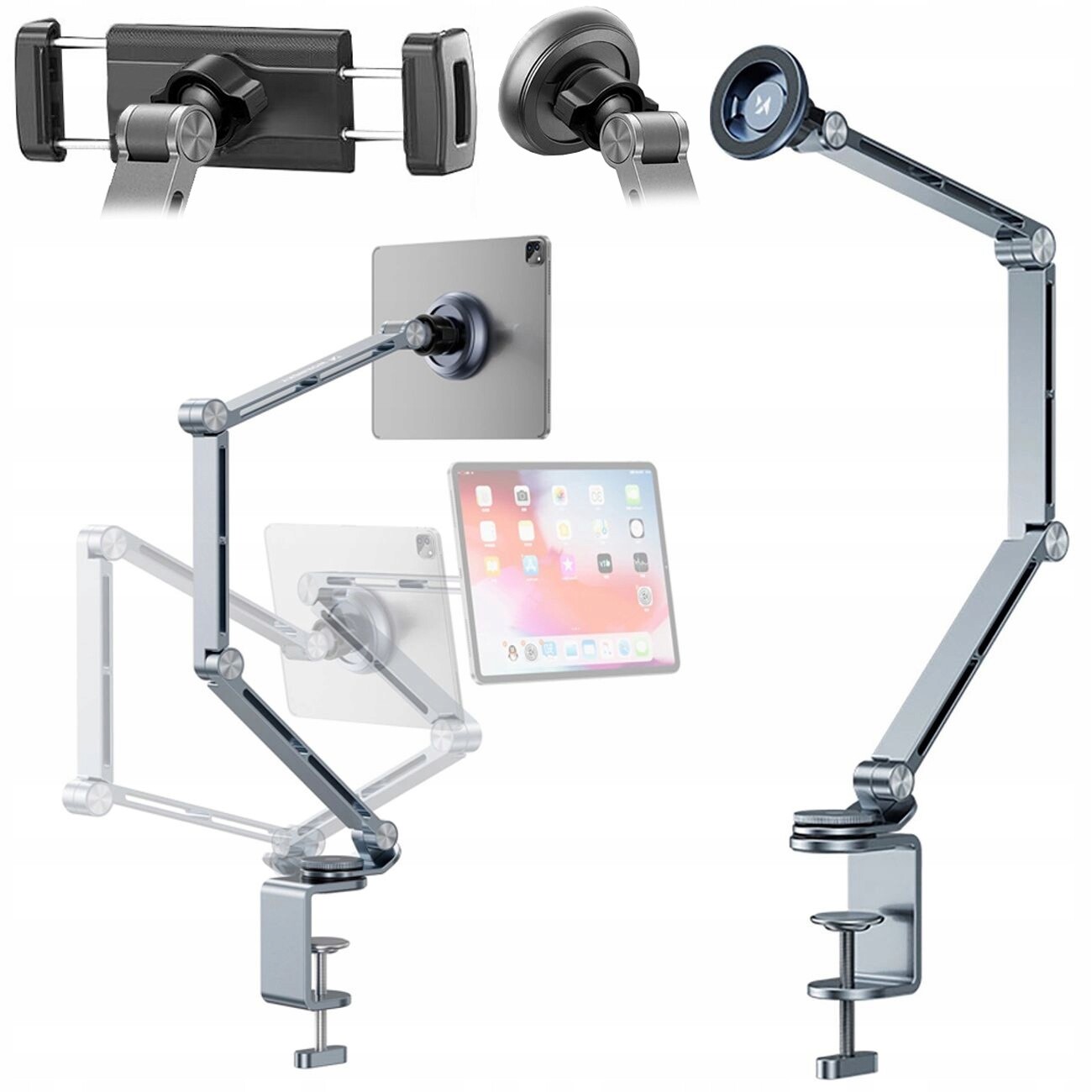 Stojan Držák Výložník s nastavitelným ramenem k psacímu stolu na Tablet Telefon