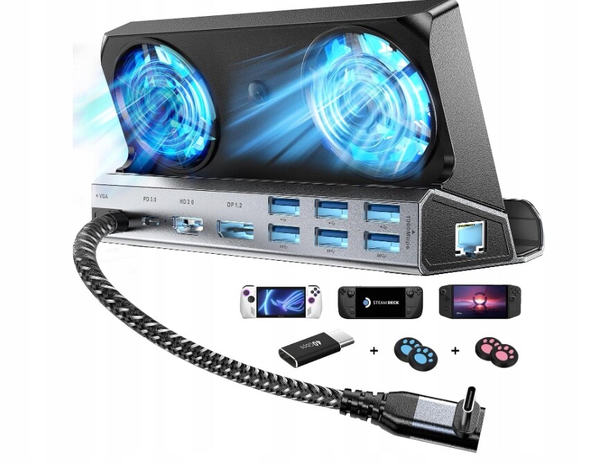 Dokovací stanice Ycbueno 11 v 1 s porty Hdmi 2.0, 6x Usb