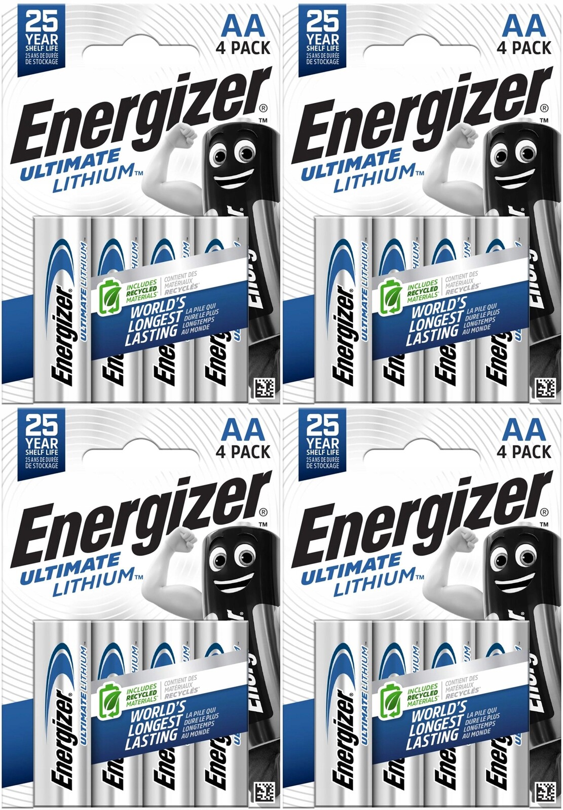 16x Nejvýkonnější Lithiová Baterie Energizer Ultimate Lithium Aa R6 LR6 1,5V