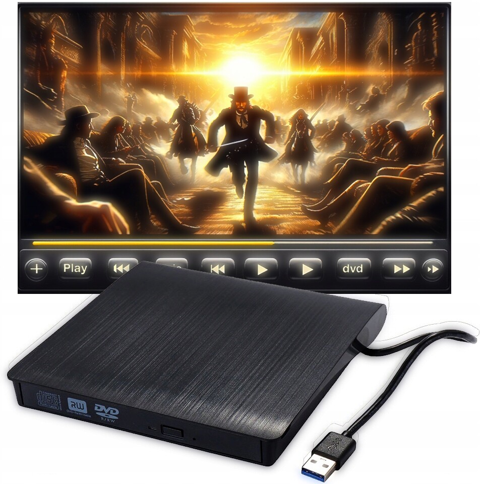 Cd-r/dvd-rom/rw Externí Jednotka Usb 3.0 CD Rekordér Přenosný Přehrávač