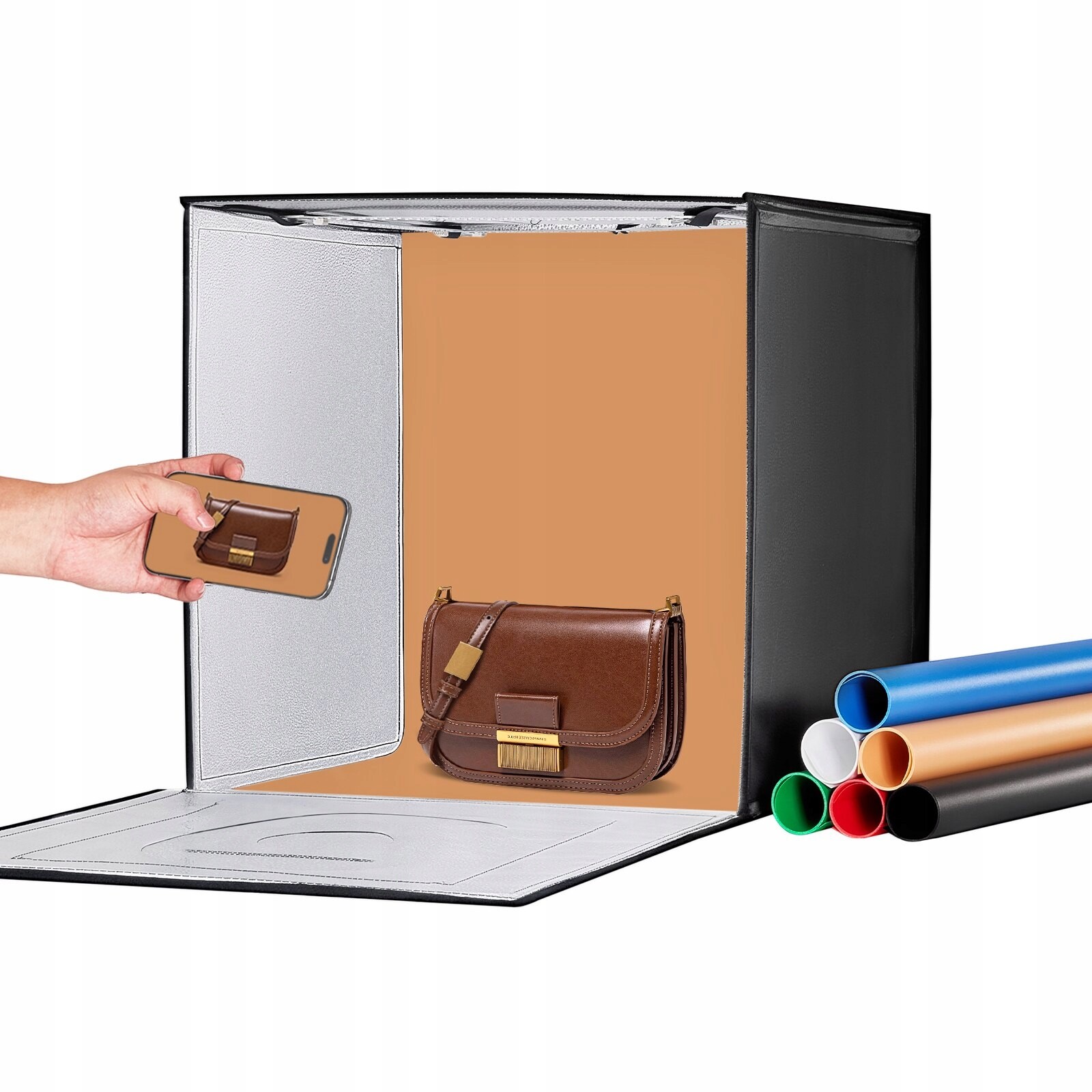 Fotografický box mini studio 60x59x60 cm, 3 teploty barev 3000-5600K