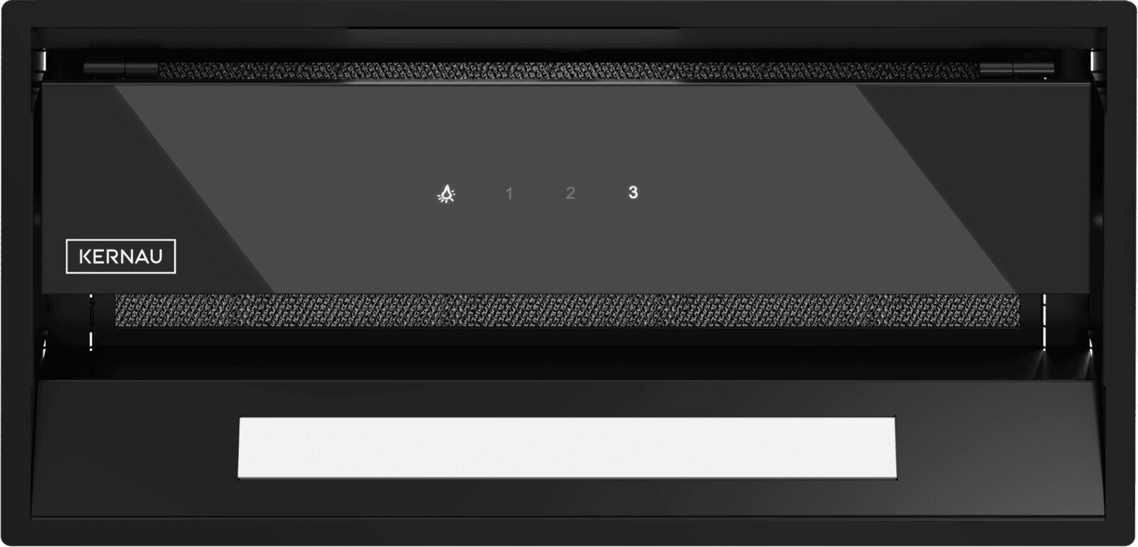 Vestavná digestoř s vložkou Kernau KBH0752B černá tichá Led