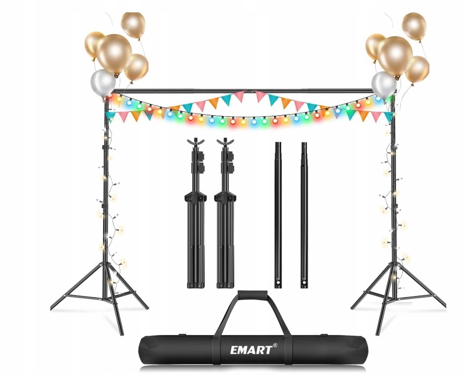 Emart Stojan na fotografické pozadí – Profesionální, nastavitelný, přenosný