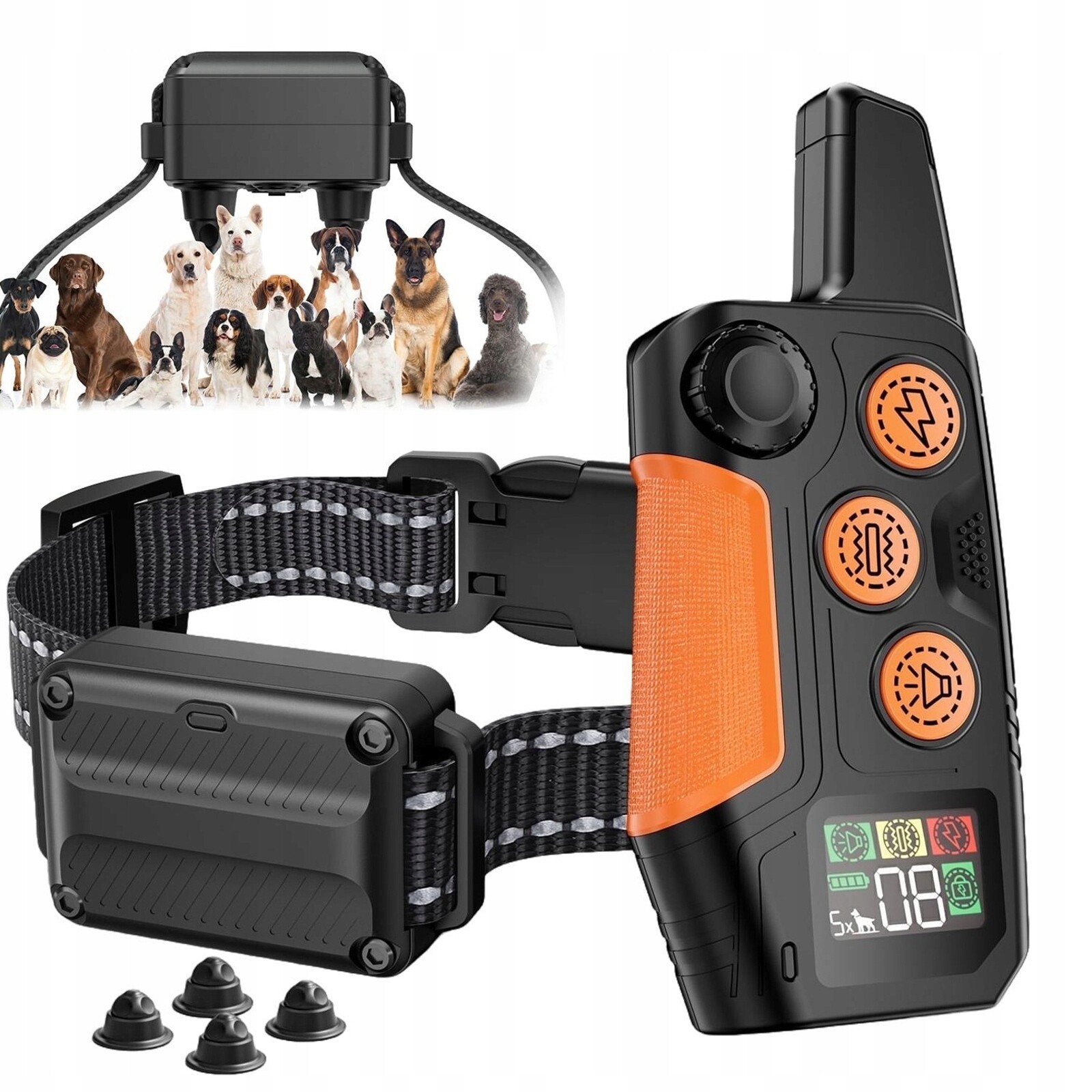 Obojek Pro Výcvik Psa S Dálkovým Ovládáním, 3 Kanály, Možnost Výcviku 3 Psů Najednou