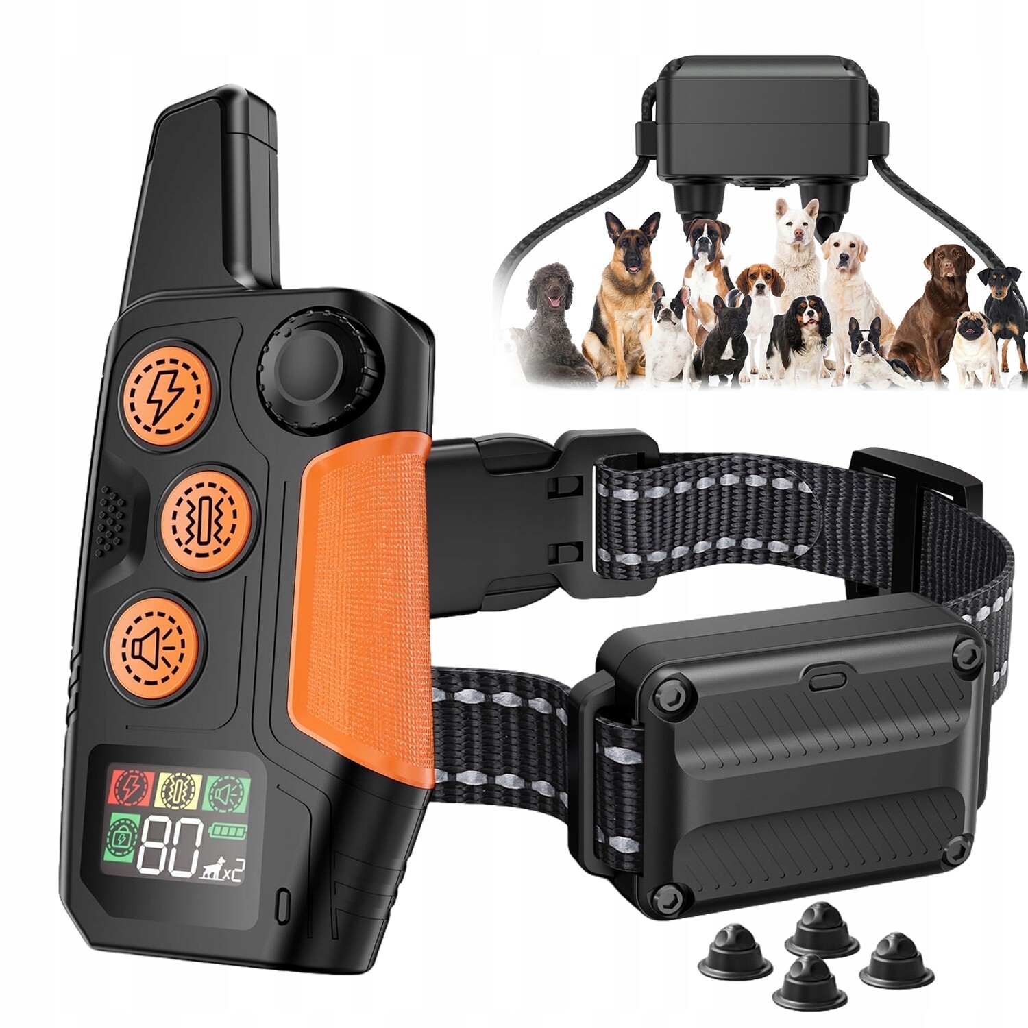 Elektrický Výcvikový Obojek Pro Psa Proti Štěkání A Výcviku Dálkové Ovládání