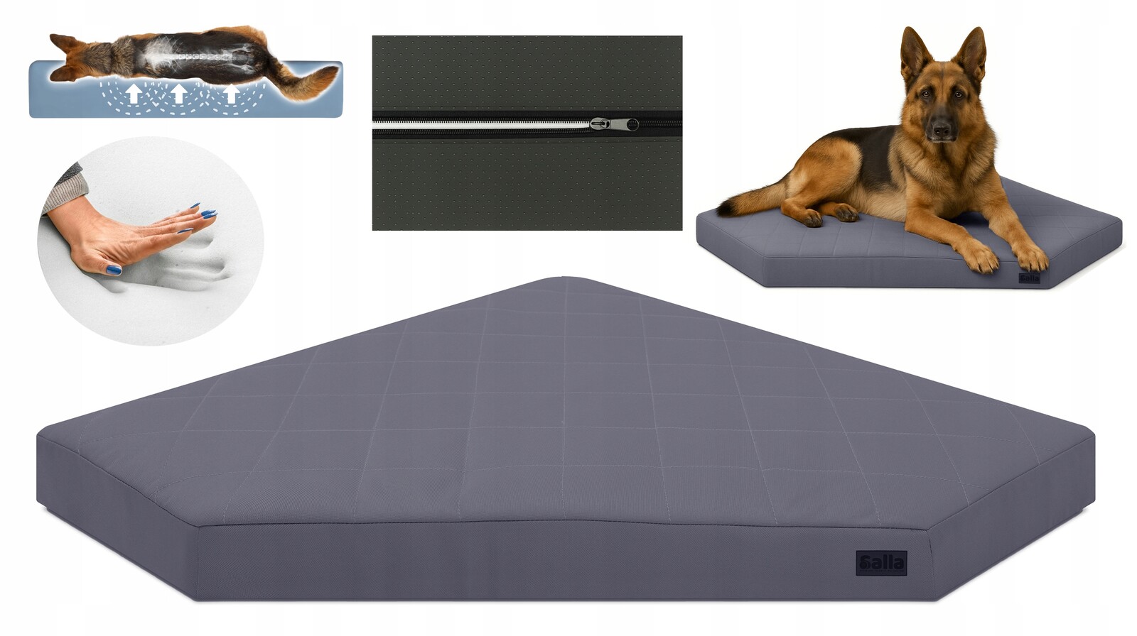 Pelíšek pro psa, Voděodolné, pěnový zámek 90x90