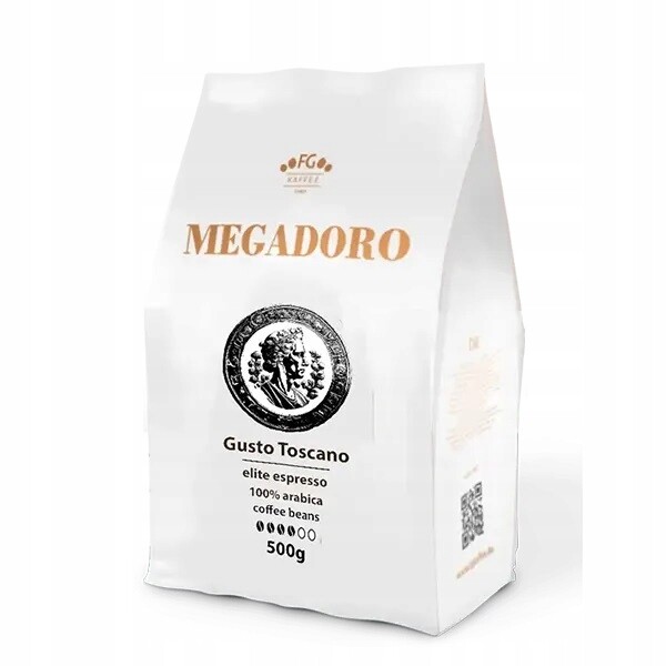 Káva zrnková Arabica Megadoro Gusto Toscano 500 g