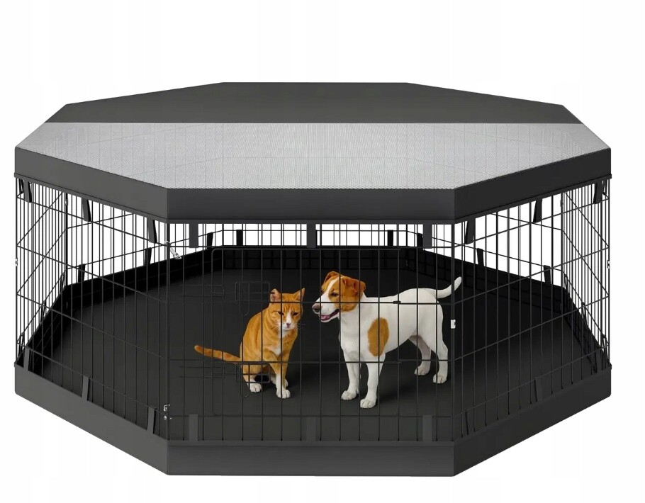Kotec pro psa PawHut, 8-panelová skládací kotec pro psa