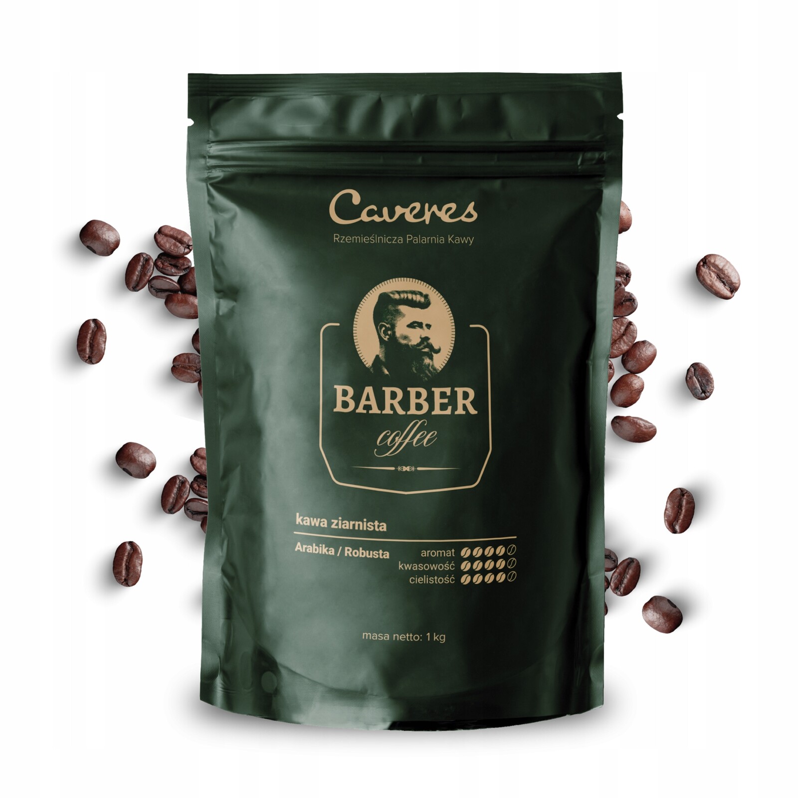 Káva zrnková Caveres Barber Coffee 1 kg 1000 g