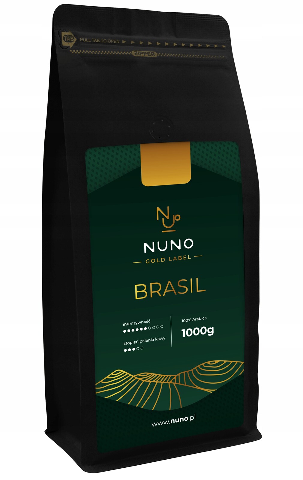 Káva Zrnková 1 kg Arabica 100% Čerstvě Pražená 72h Nuno Gold Brasil