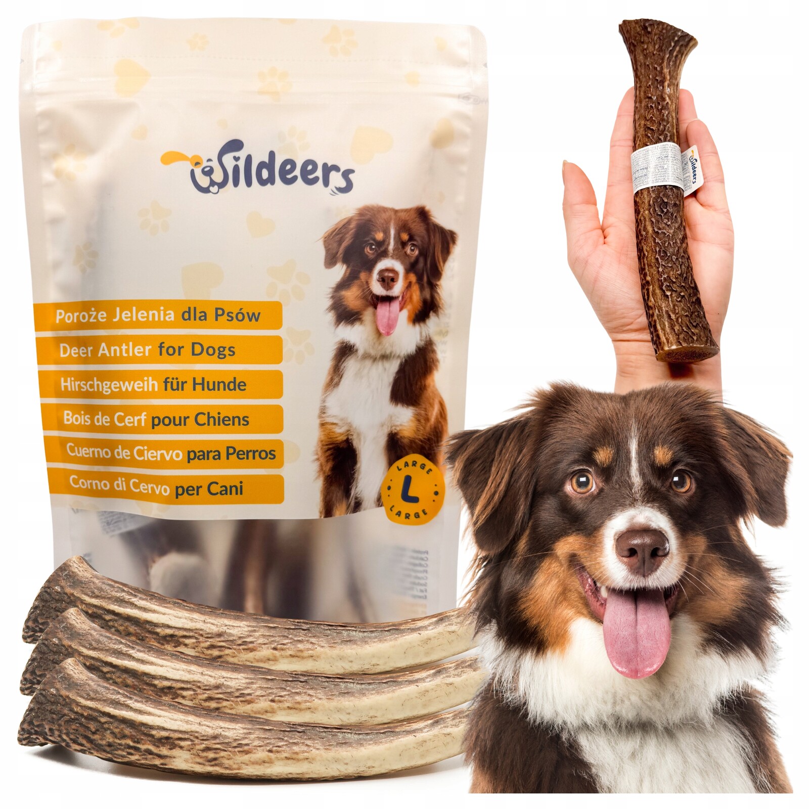 Přírodní Kousátko Z Paroží Pro Psa Velká Pamlsek Velikost L Plná Minerálů