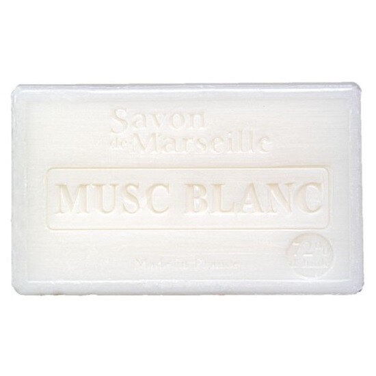 Jemné francouzské Marseillské mýdlo LC 1802 Bílé Pižmo Musc Blanc 100 g
