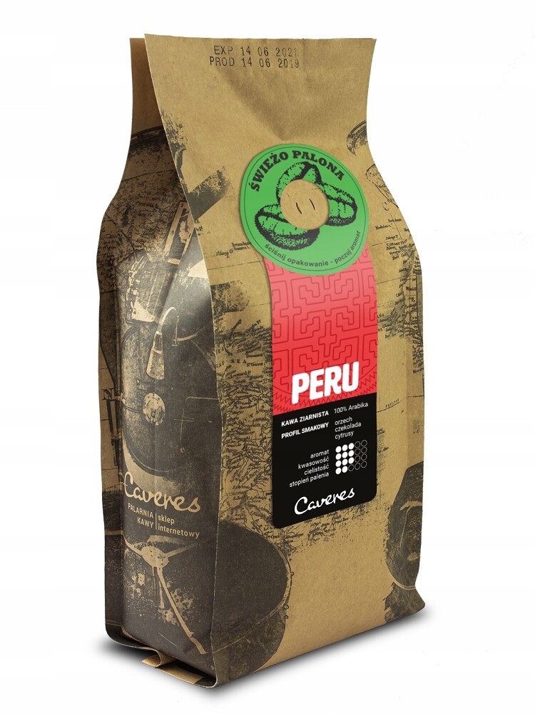Káva zrnková Caveres Peru 1 kg 1000 g