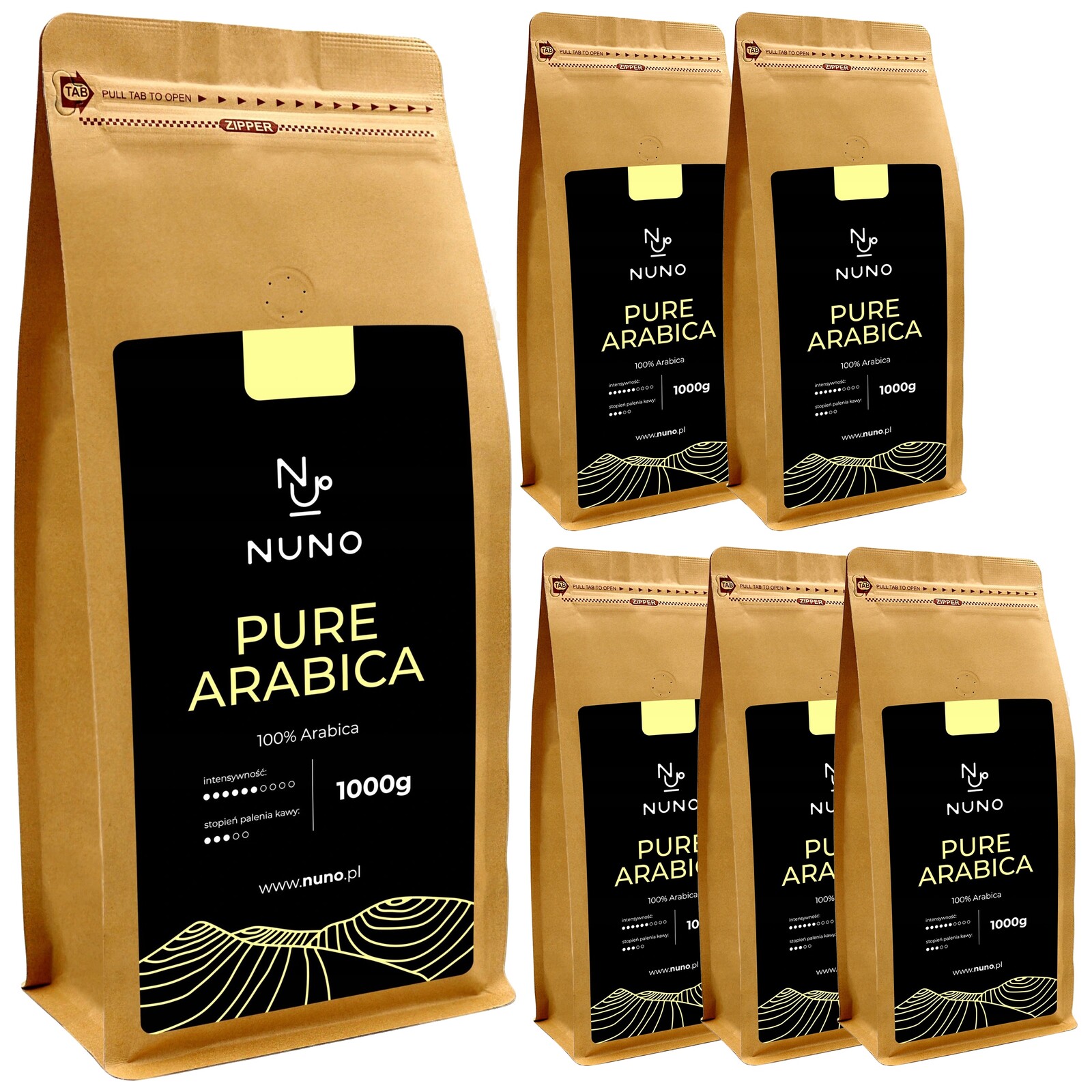 Káva zrnková Nuno Pure Arabica 100% 6 kg Kraftová