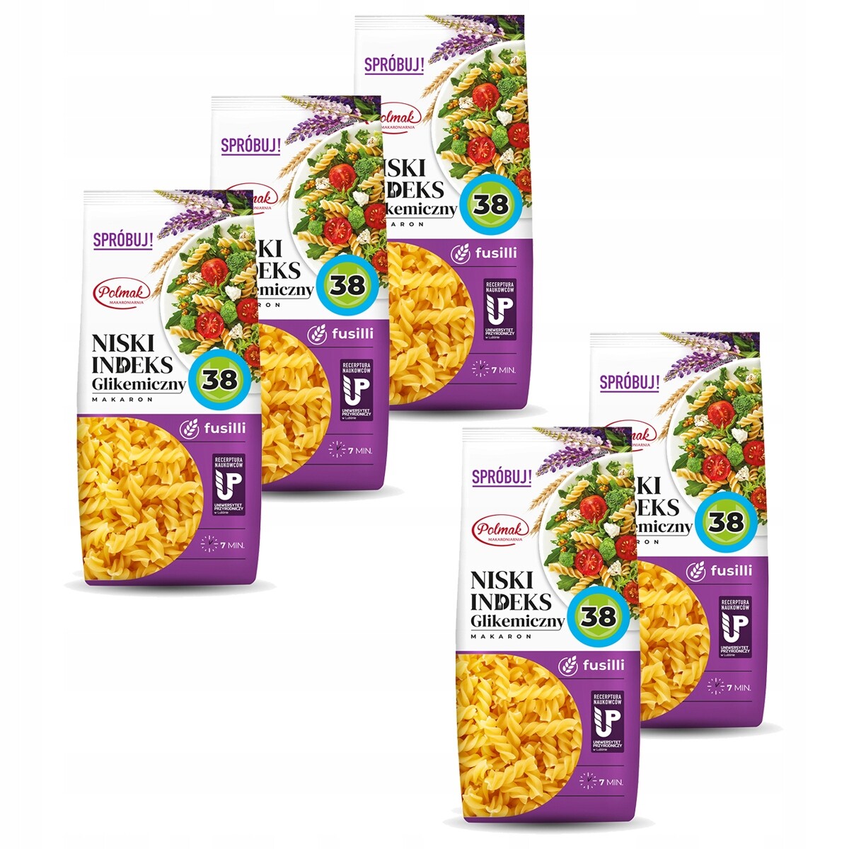 Těstoviny fusilli 250 g Pro Diabetiky Nízký Ig 5 ks