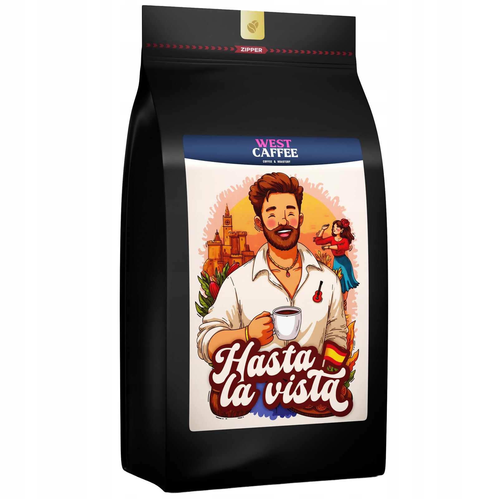 Káva zrnková Hasta La Vista 1 kg Čerstvě pražená 100% Arabica Spain Blend