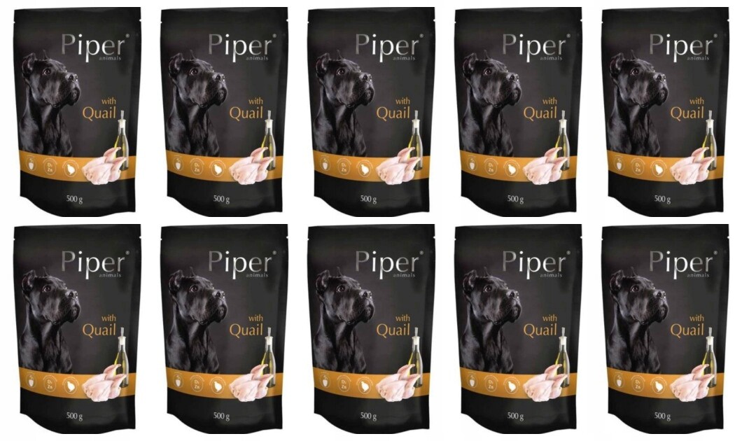 Krmivo Pro Psy S Křepelkou Piper 500 G X 10 Ks