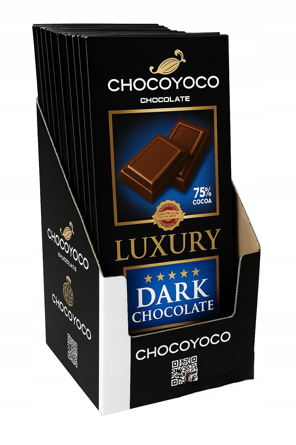 Čokoláda Dark 75% Luxury 175 g x 14 ks Chocoyoco 175 g x 14 ks