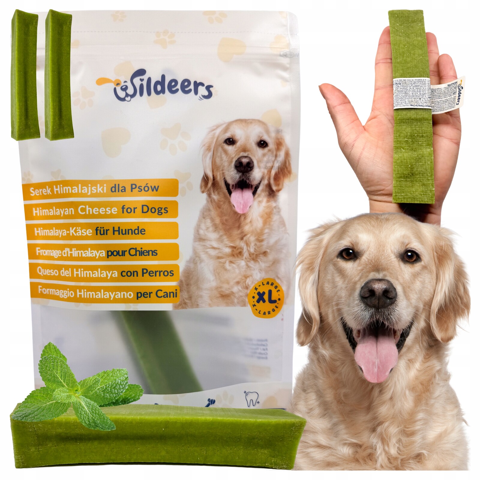 Himalájské sýry pro psa velké velikost tvrdé, trvanlivé, mátová příchuť 2 ks XL