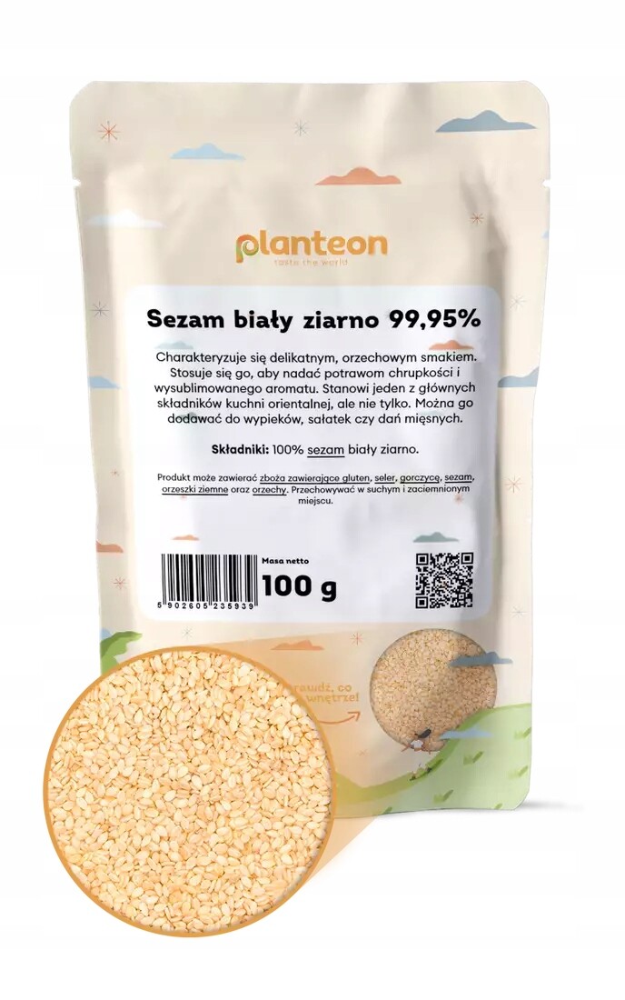 Sezam bílé zrno 10 kg loupaný přírodní sušený, vysoká kvalita, bez chemie