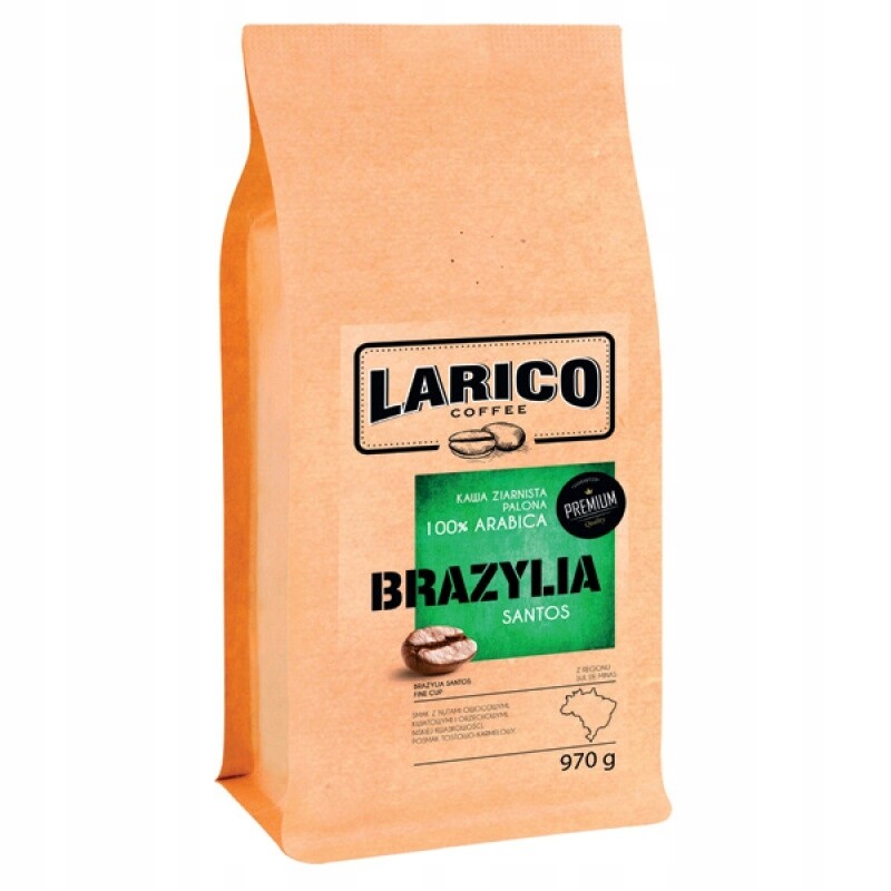 Káva Larico Brazílie Santos, zrnková, 970 g