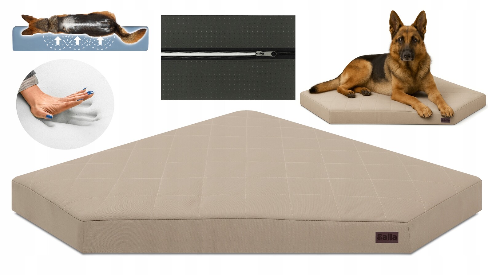 Pelíšek pro psa, Voděodolné, pěnový zámek 110x110