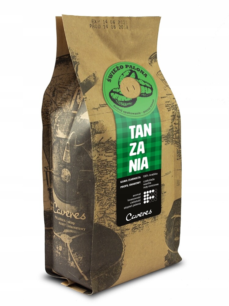 Káva zrnková Caveres Tanzania 1 kg 1000 g