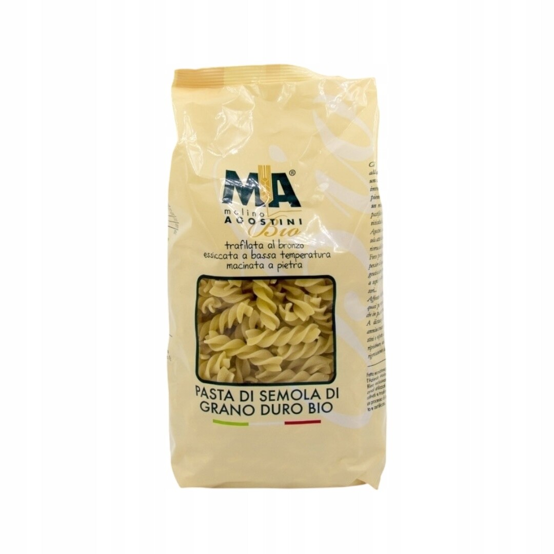 Těstoviny Fusilli Bio 500 g – velkoobchodní nabídka pro restaurace (12 ks)