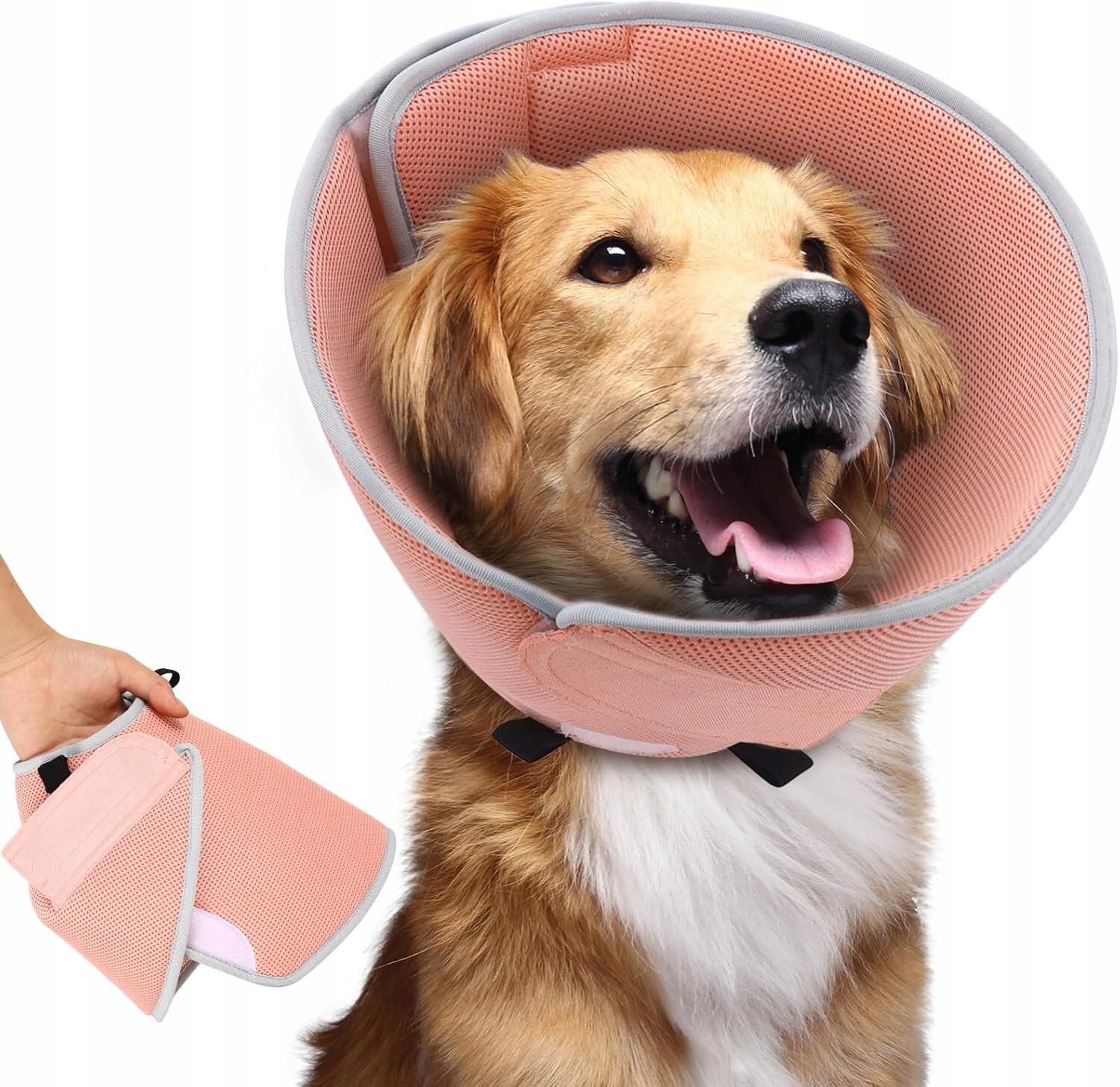 Ochranný pooperační obojek pro psa Obojek 2XL 33,7-40,6 cm Růžový