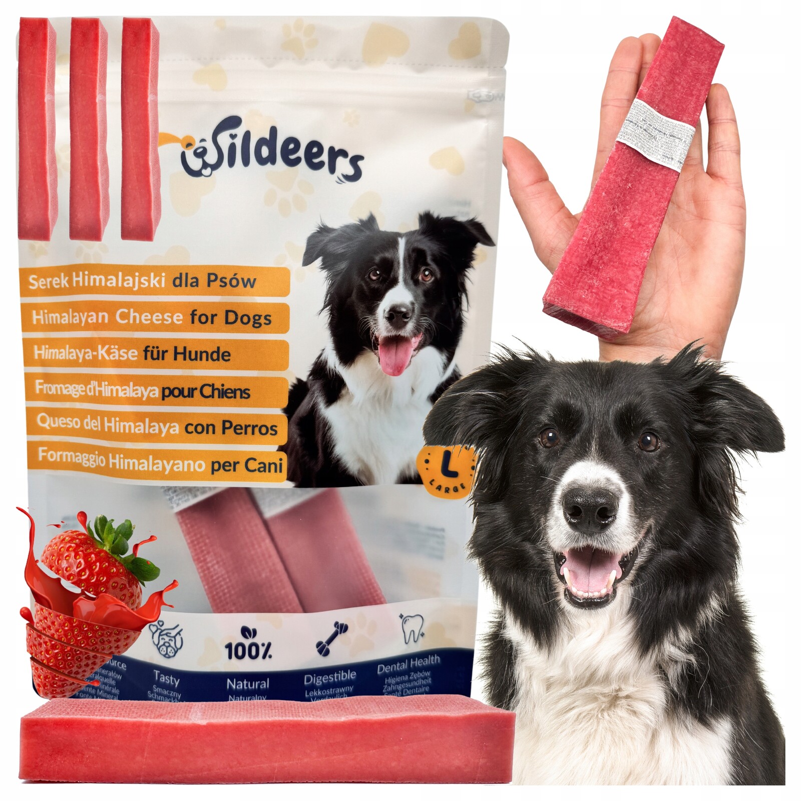 Přírodní kousátko pro psa Himalájský sýr 3 ks L plné vitamínů a minerálů