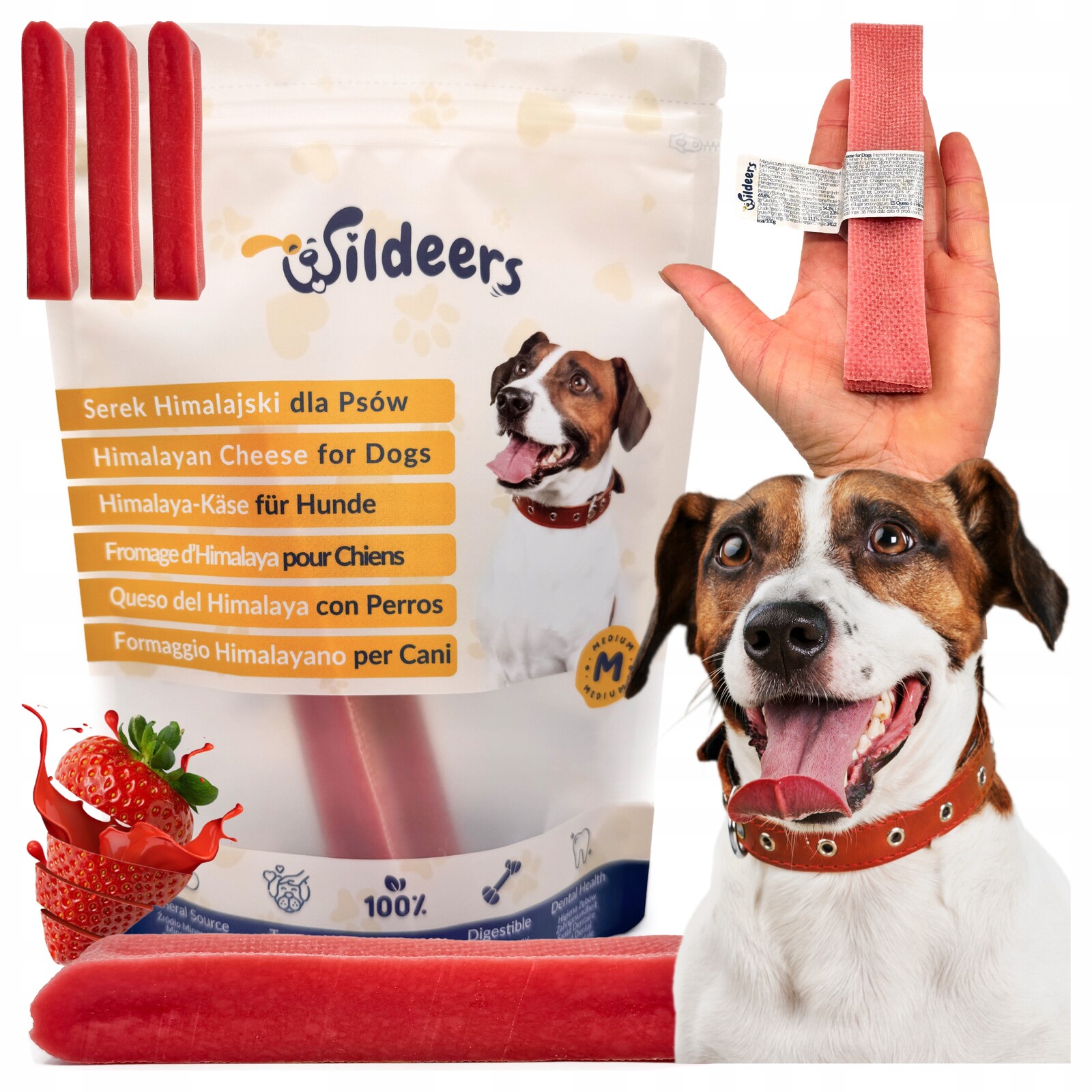 Přírodní Kousátko psí pamlsek s Himalájským Sýrem Střední pes 3 ks