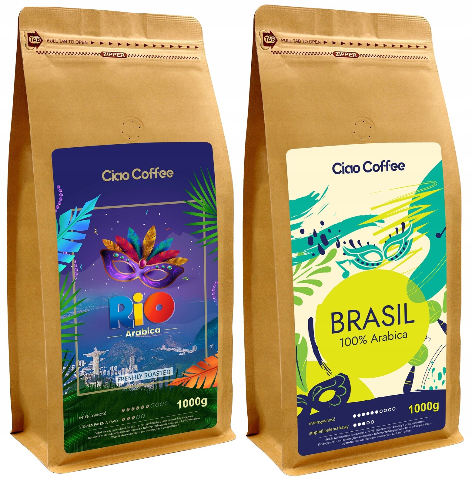 Káva Ciao Coffee Set Čerstvě pražená Arabica 2kg