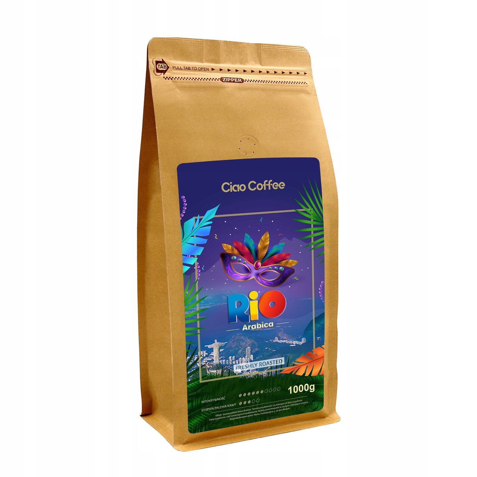 Káva Ciao Coffee Rio Čerstvě pražená Arabica 1 kg