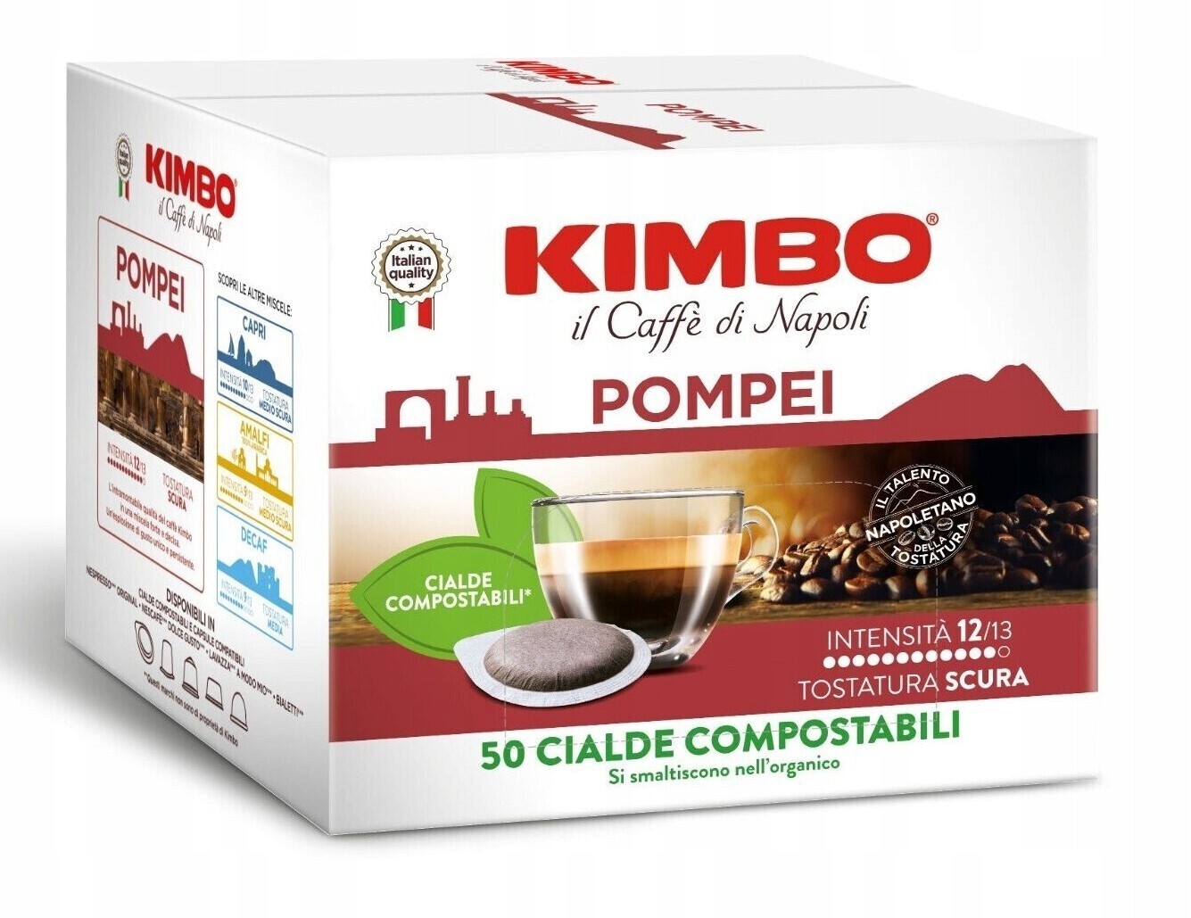 Kimbo Káva v sáčcích Pompei systém Ese 44 mm 50 kusů