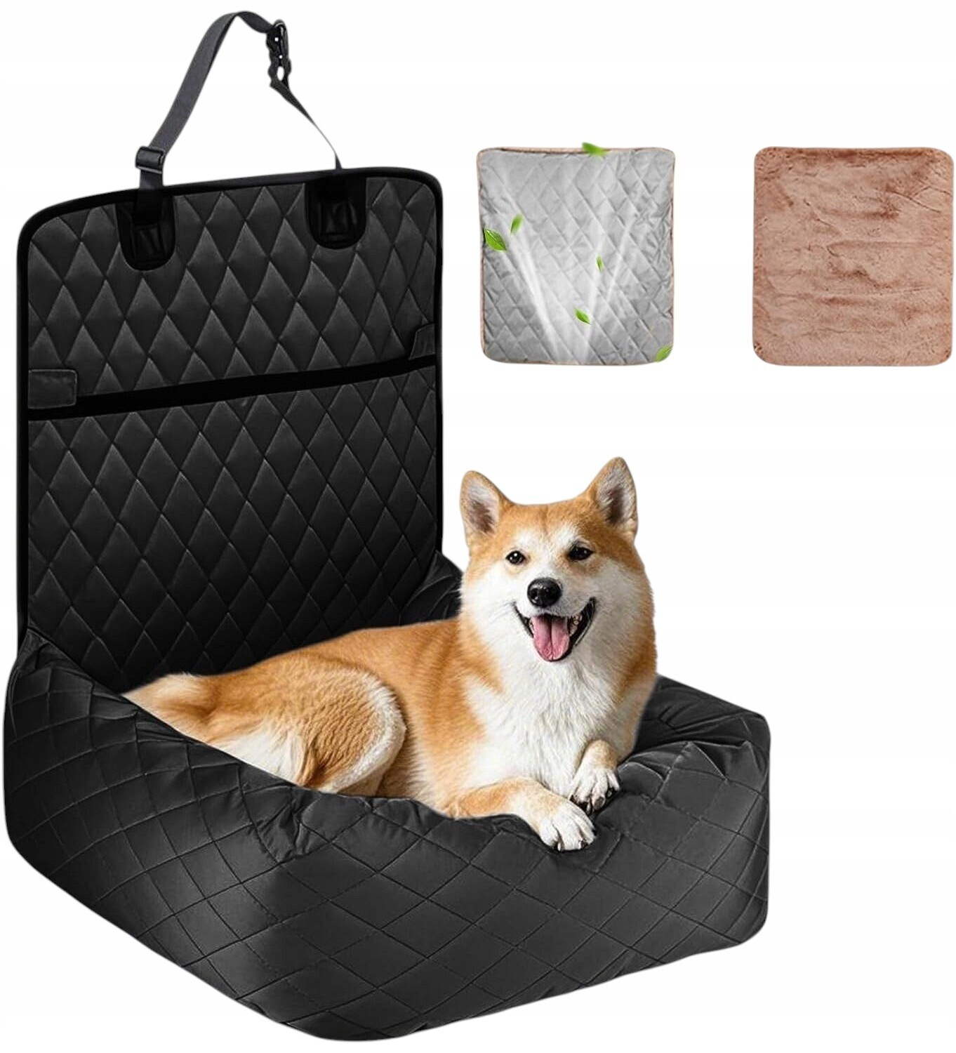 DogLemi Autosedačka pro psa 2v1 Booster Pelíšek do 15 kg