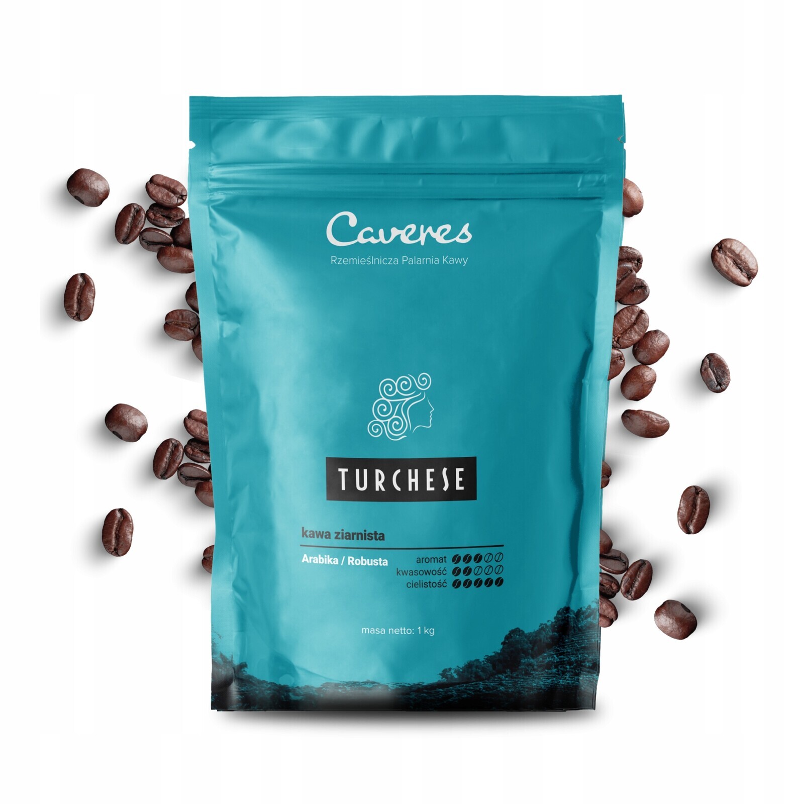 Káva zrnková Caveres Turchese 1 kg 1000 g