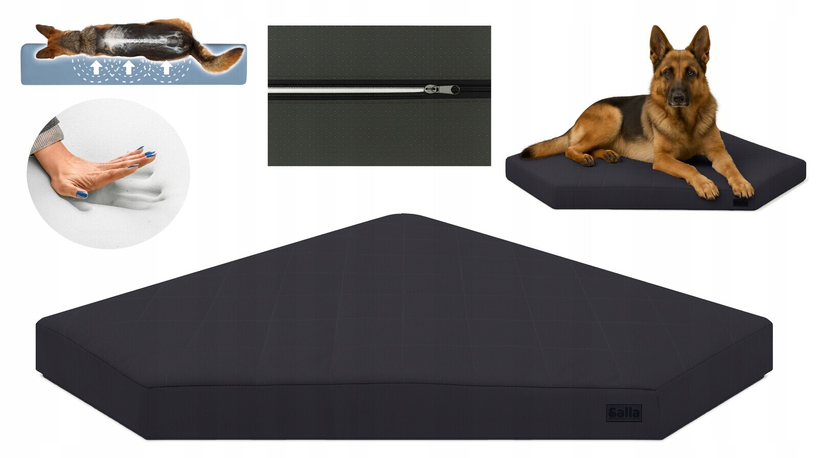 Pelíšek pro psa, Voděodolné, pěnový zámek 130x130