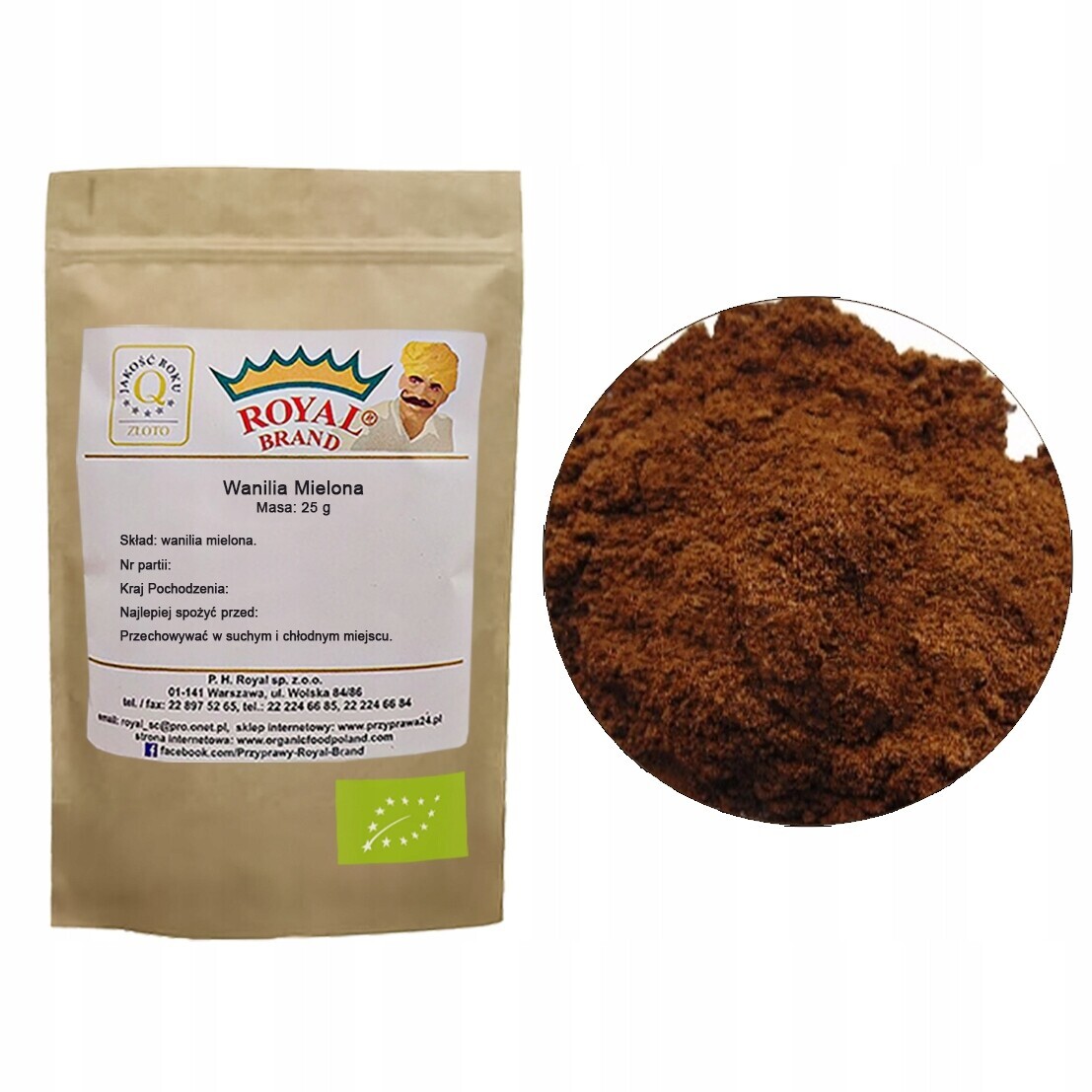 Vanilka v prášku mletá Bio vanilkové tyčinky 25 g bez přísad, ekologická