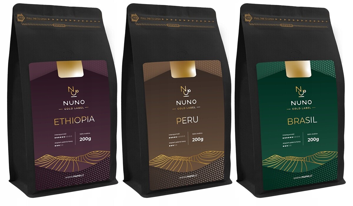Káva Nuno Gold Set 3X200G Čerstvá 72H
