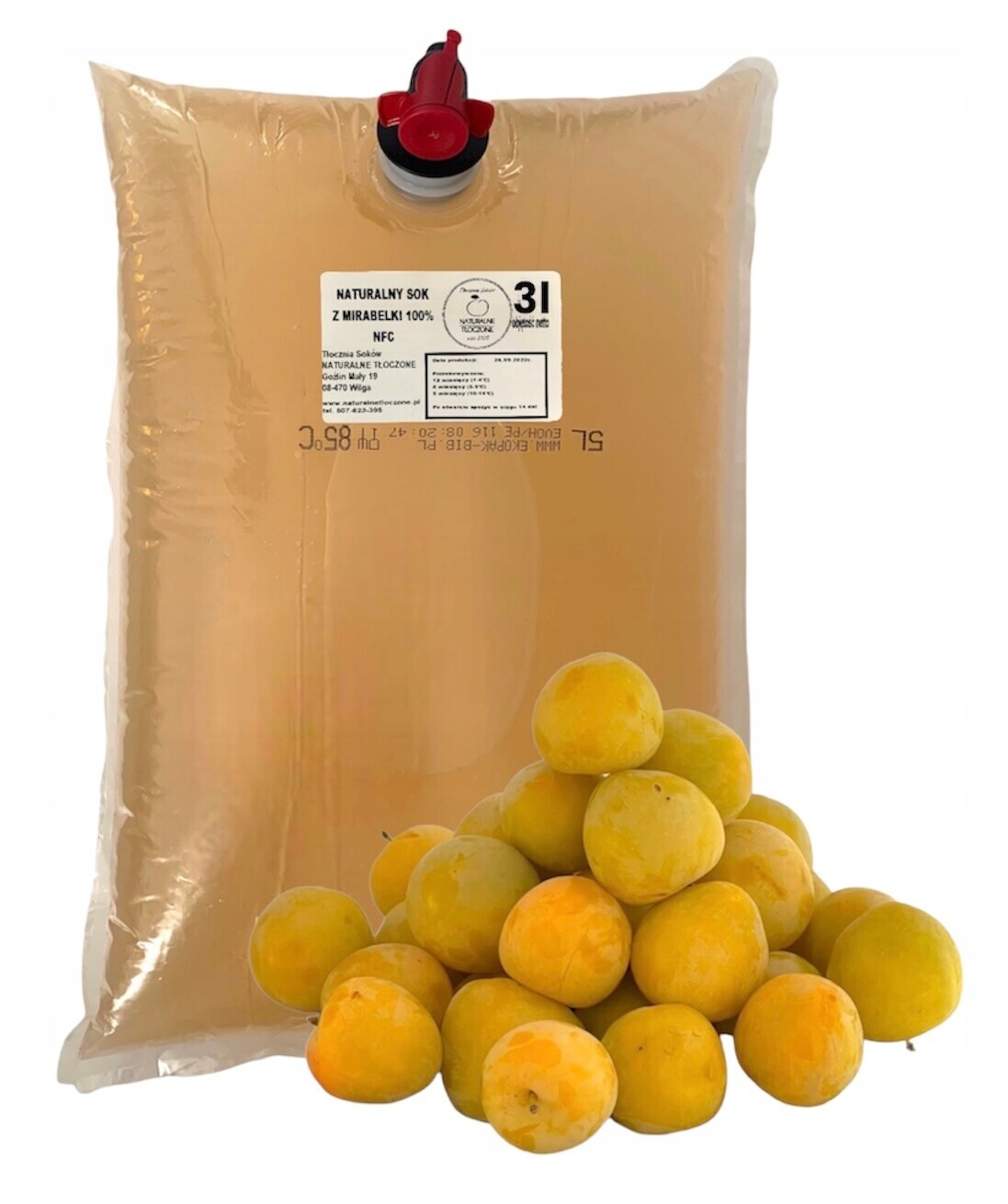 Šťáva z Mirabelky 100% 3 l (švestka mirabelka Nfc)