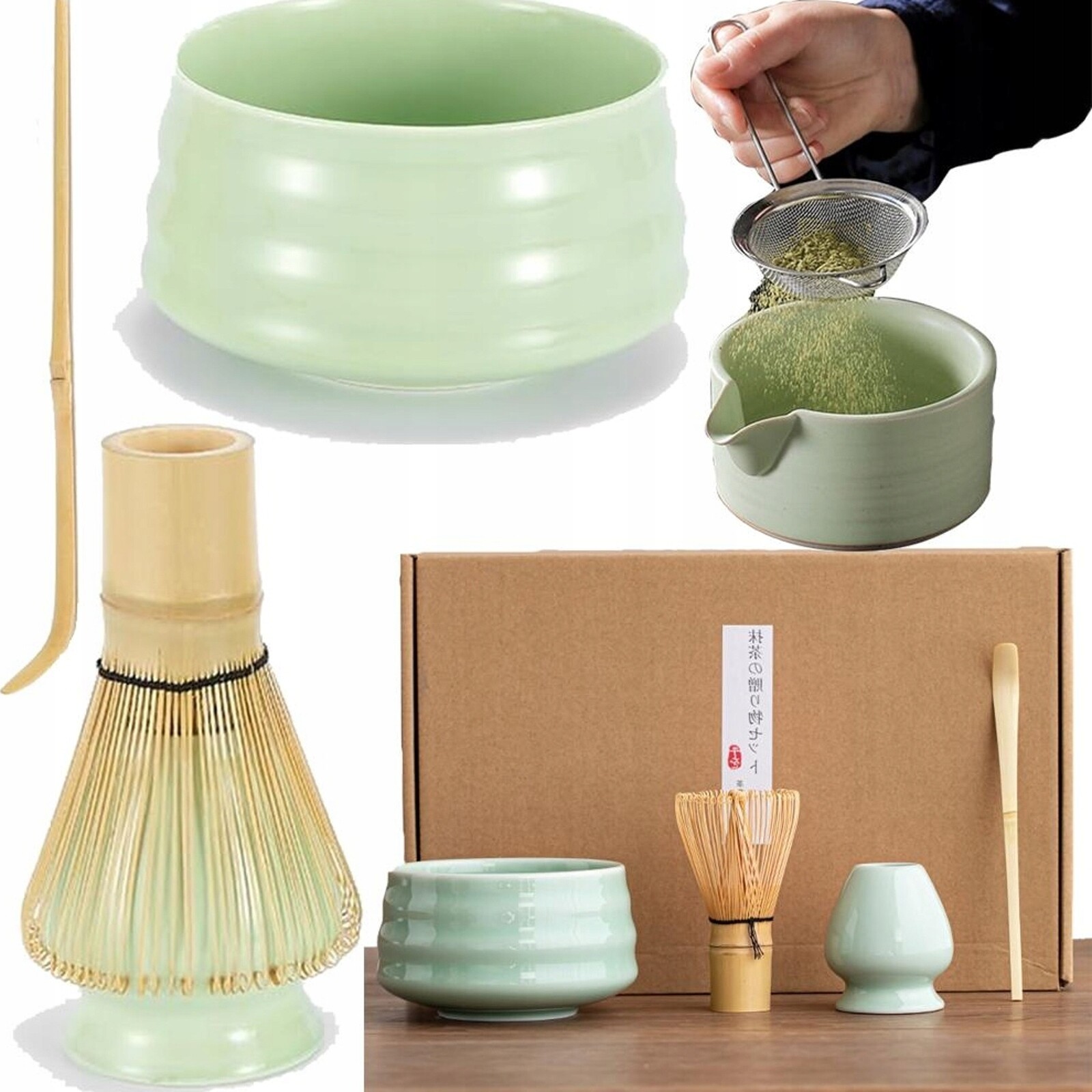 Profesionální Sada Na Přípravu Zeleného Čaje Matcha 12.7 X 7 CM 580 ML